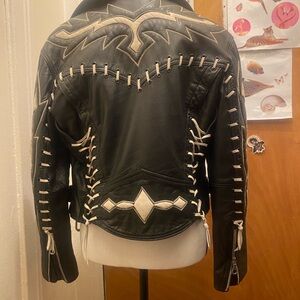 Vintage Black Jacket with Gold Embroidery